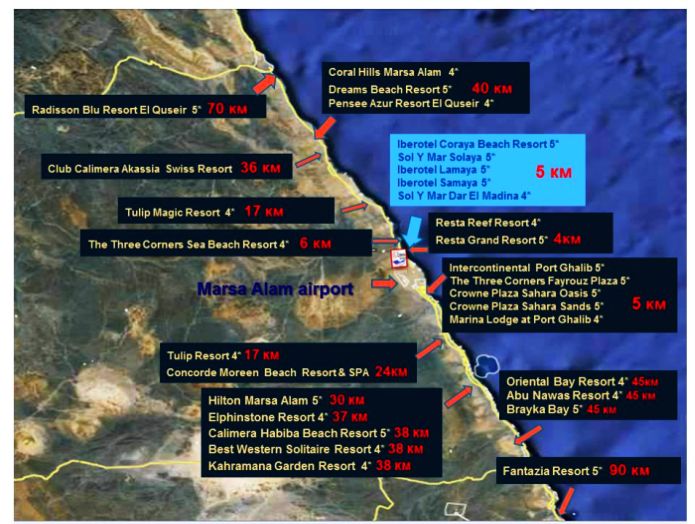 карта Марса Алам